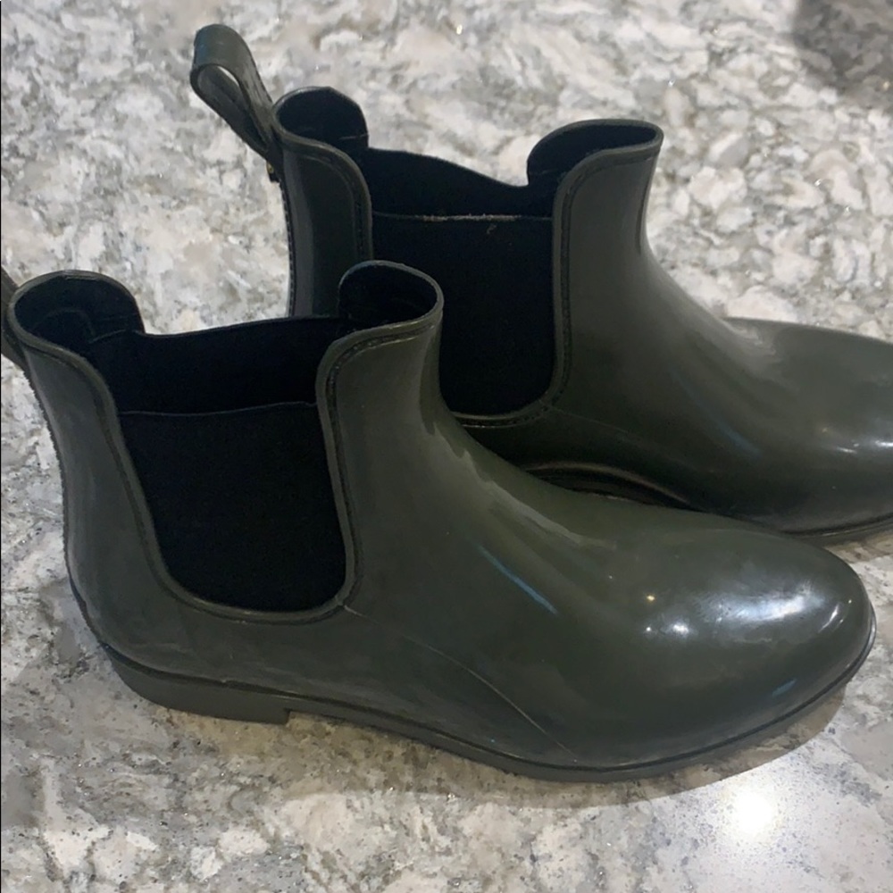 Green Rain boots